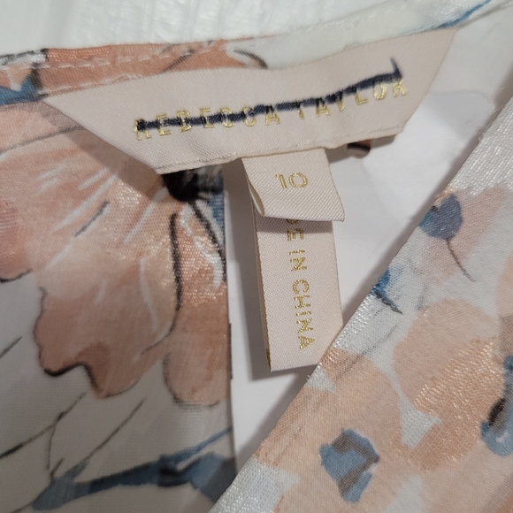 REBECCA TAYLOR Amelie Silk-Blend Floral Dress - Picture 6 of 8